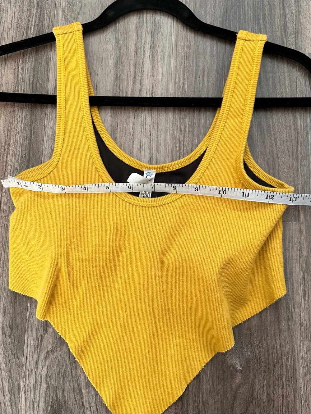 Mustard Yellow Ribbed Tank Top - Picture 5 of 6